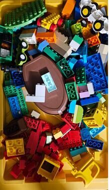 LEGO DUPLO Bulk Lot 5.5 lbs Bricks Baseplate Vehicle Parts Mixed Colors